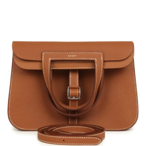 Hermes Halzan 25 Gold Clemence Palladium Hardware