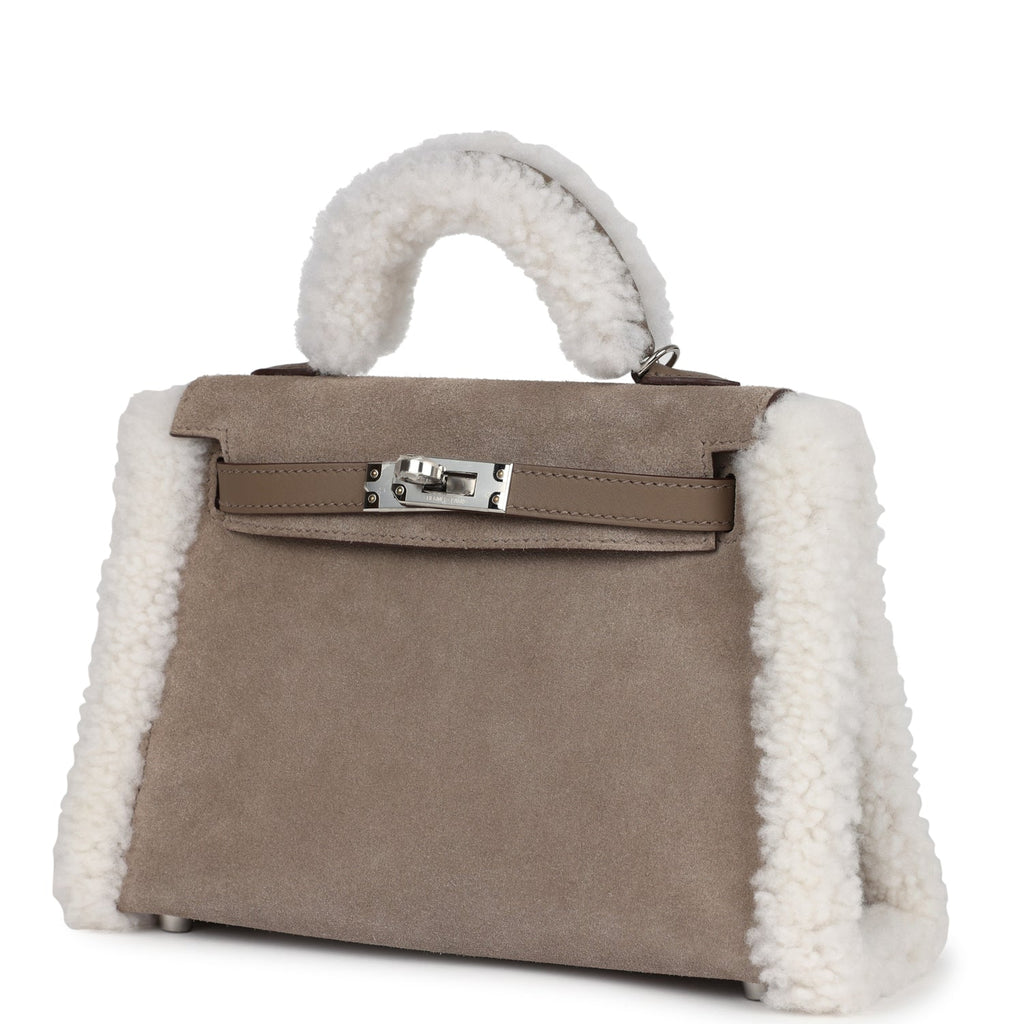 Hermes Teddy Kelly 20 Gris Caillou and Etoupe Swift Palladium Hardware - Image 6