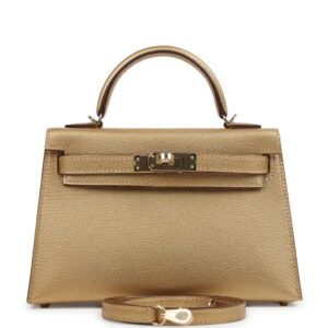Hermes Kelly Sellier 20 Dore Chevre Chamkilight Permabrass Hardware