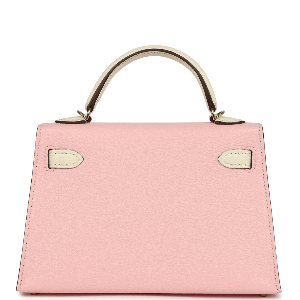 Hermes Special Order (HSS) Kelly Sellier 20 Rose Sakura and Nata Chevre Mysore Permabrass Hardware - Image 5