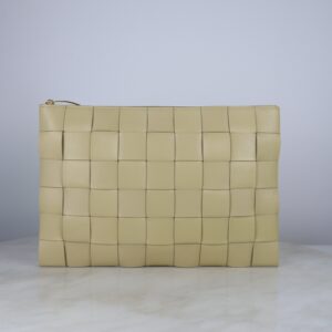 Bottega Veneta Beige Large Flat Cassette Pouch