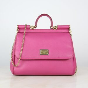 Dolce & Gabbana Hot Pink Medium Sicily Bag with Chain