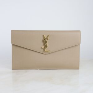 YSL Beige Uptown Pouch