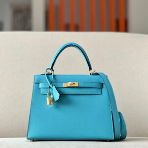 Kelly 25 Epsom Blue de nord (P3) Gold Hardware