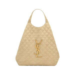 Icare Maxi Shopping Bag in Quilted Nubuck Suede