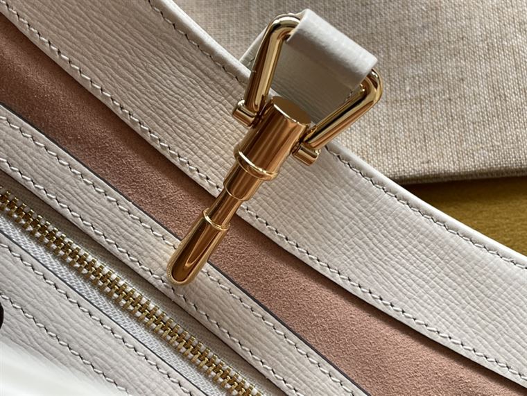 Jackie 1961 small shoulder bag White leather trim - Image 9