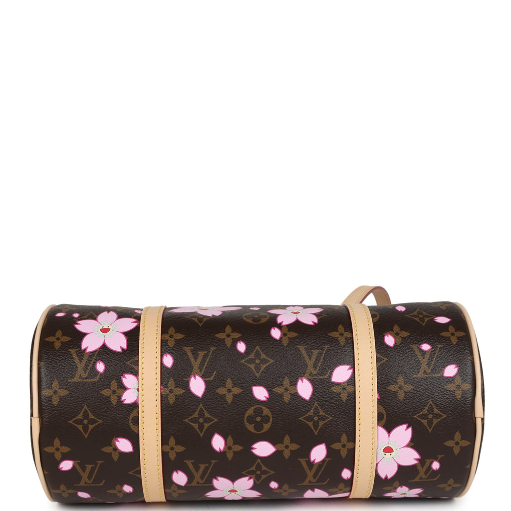 Louis Vuitton X Takashi Murakami Cherry Blossom Papillon Brown and Pink Monogram Gold Hardware - Image 8