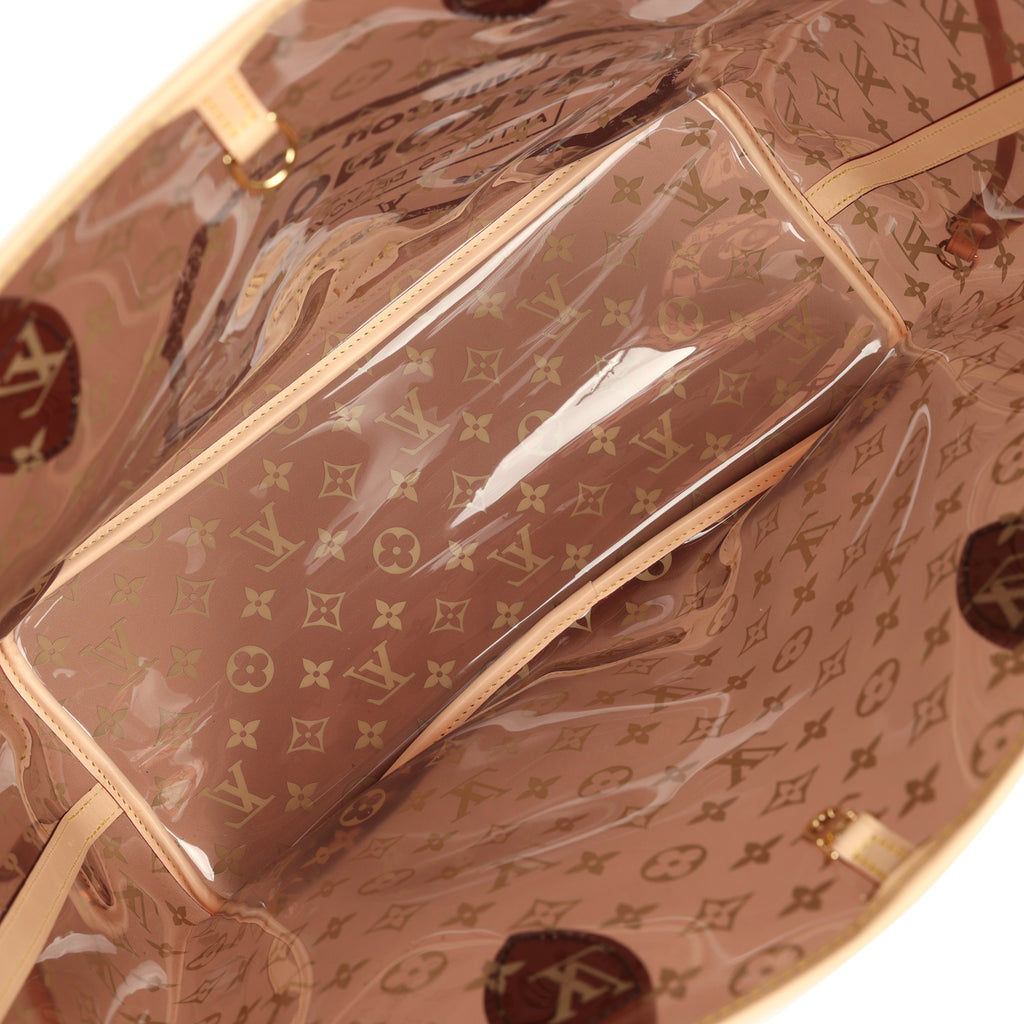 Louis Vuitton "Mykonos" Cities Neverfull GM Brown and Blue Monogram Vinyl Gold Hardware - Image 10