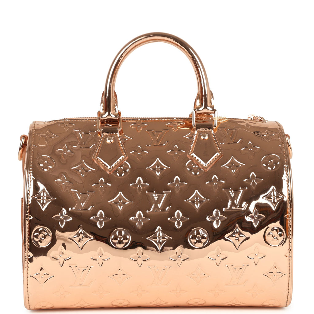 Louis Vuitton Speedy 25 Bandouliere Copper Monogram Miroir Rose Gold Hardware - Image 5