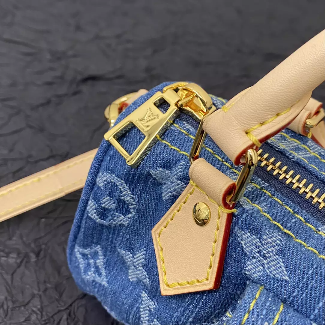 LV Nano Speedy Monogram Denim Blue - Repbags.ru - Image 7