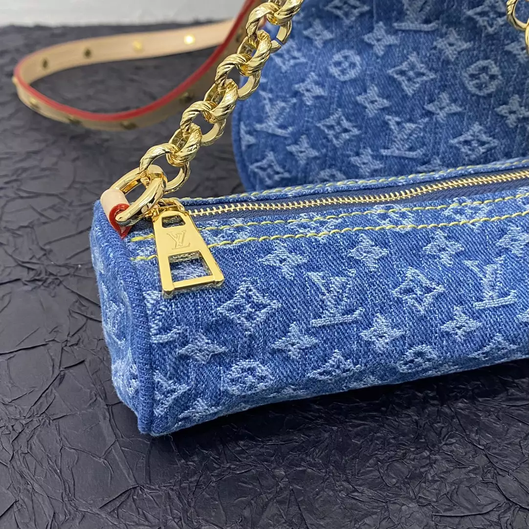 LV Remix Papillon Monogram Denim - Repbags.ru - Image 6