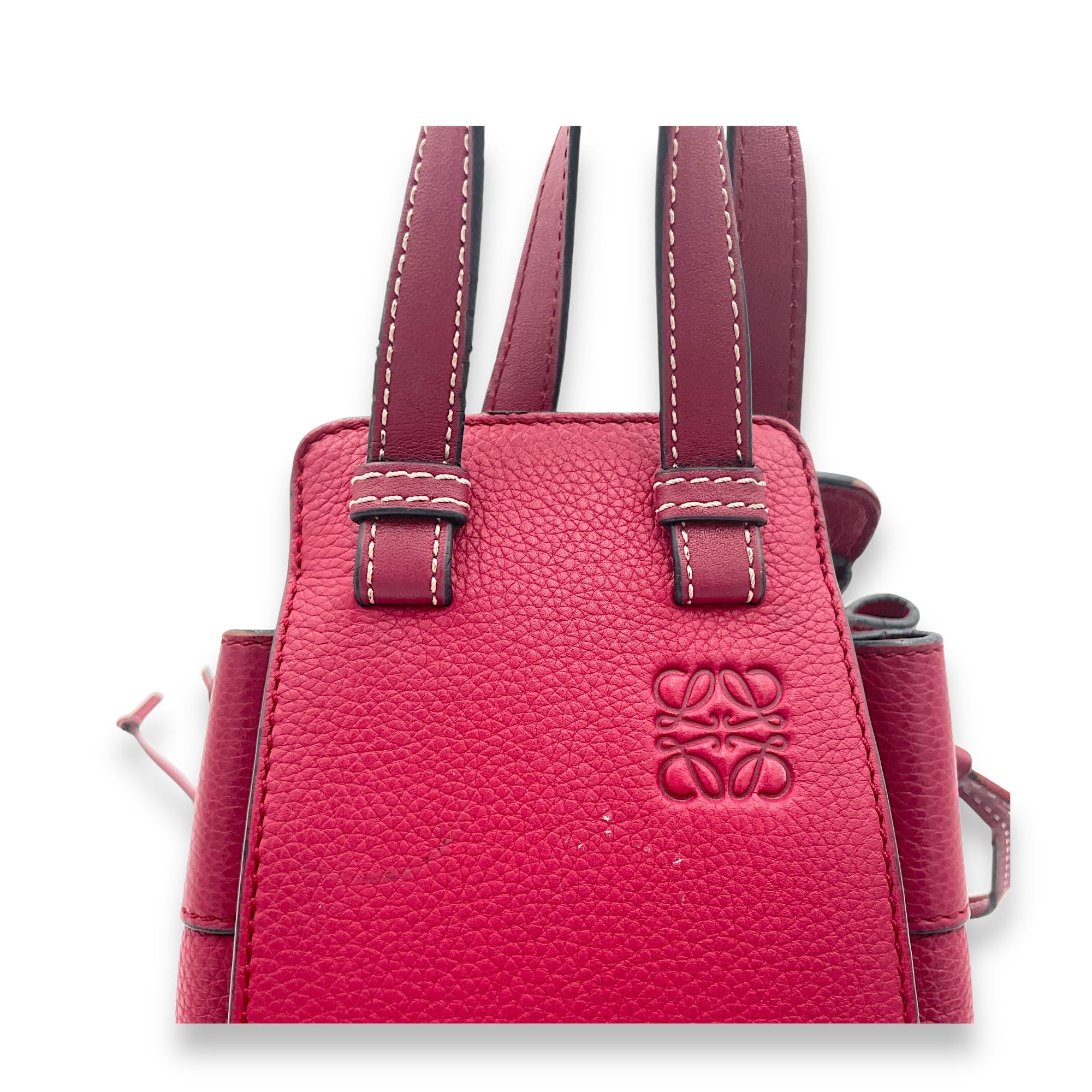 Hammock Mini Red Top Handle Bag in Calfskin, Silver hardware - Image 9