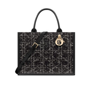 Medium Dior Book Tote Black Cannage Tweed - Repbags.ru