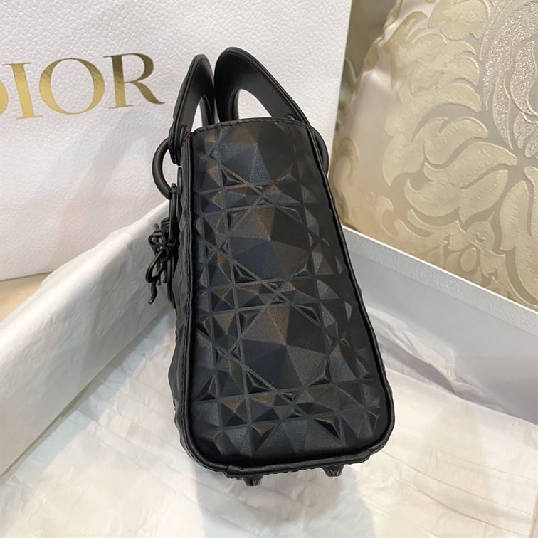 Mini Lady Dior Bag Black Cannage Calfskin - Image 5
