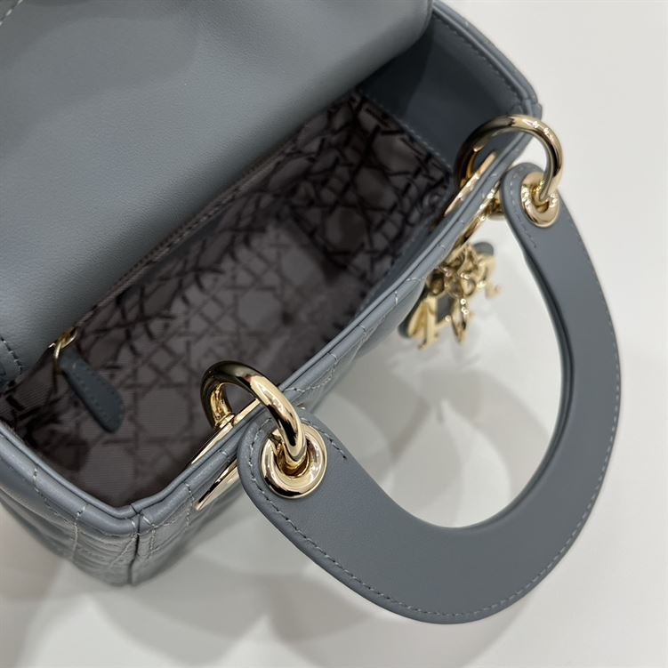 Mini Lady Dior Bag Cloud Blue Lambskin - Image 11