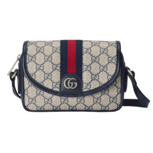 Ophidia GG mini shoulder bag in beige and ebony GG Supreme