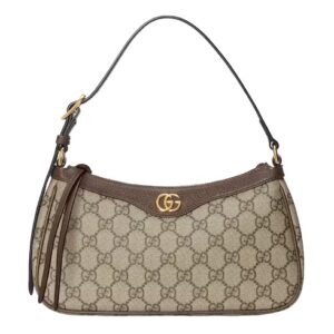 Ophidia small handbag Beige and ebony - GB025