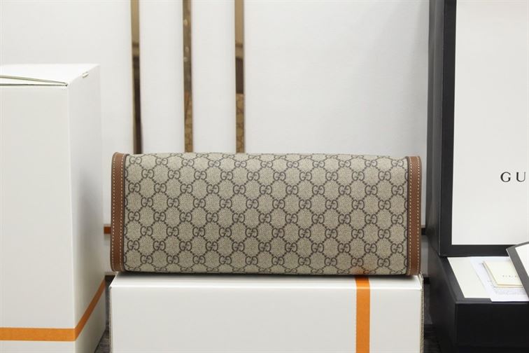 Padlock medium GG shoulder bag Beige/ebony brown leather detail - GB086 - Image 7