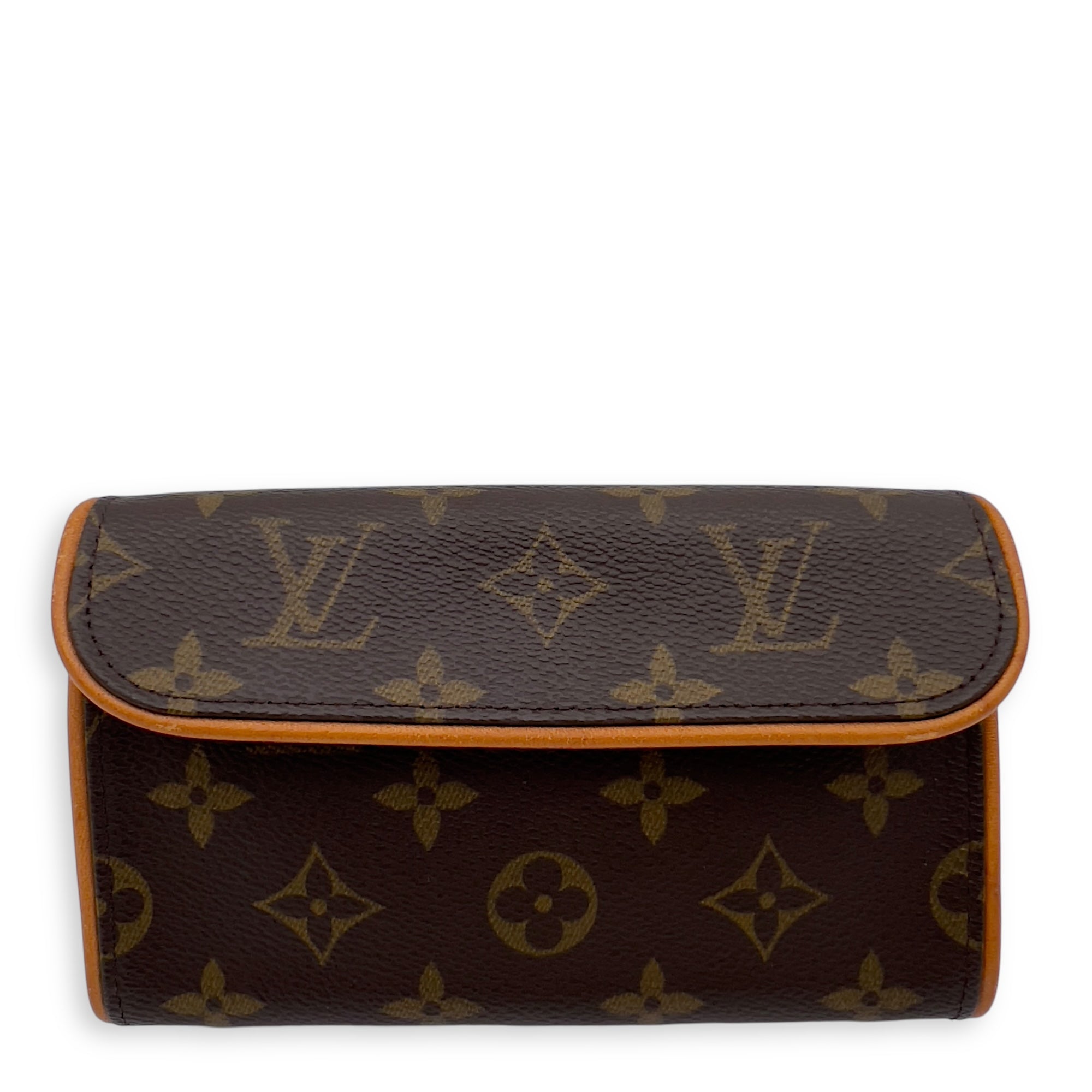 Florentine Belt Bag Brown in Monogram Coated Canvas, Gold hardware