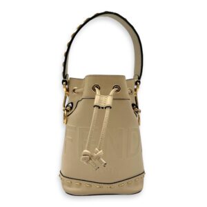 Mon Tresor Top Handle Bag Mini White in Calfskin, Gold hardware