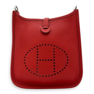 Evelyne Red in Clemence, Silver hardware