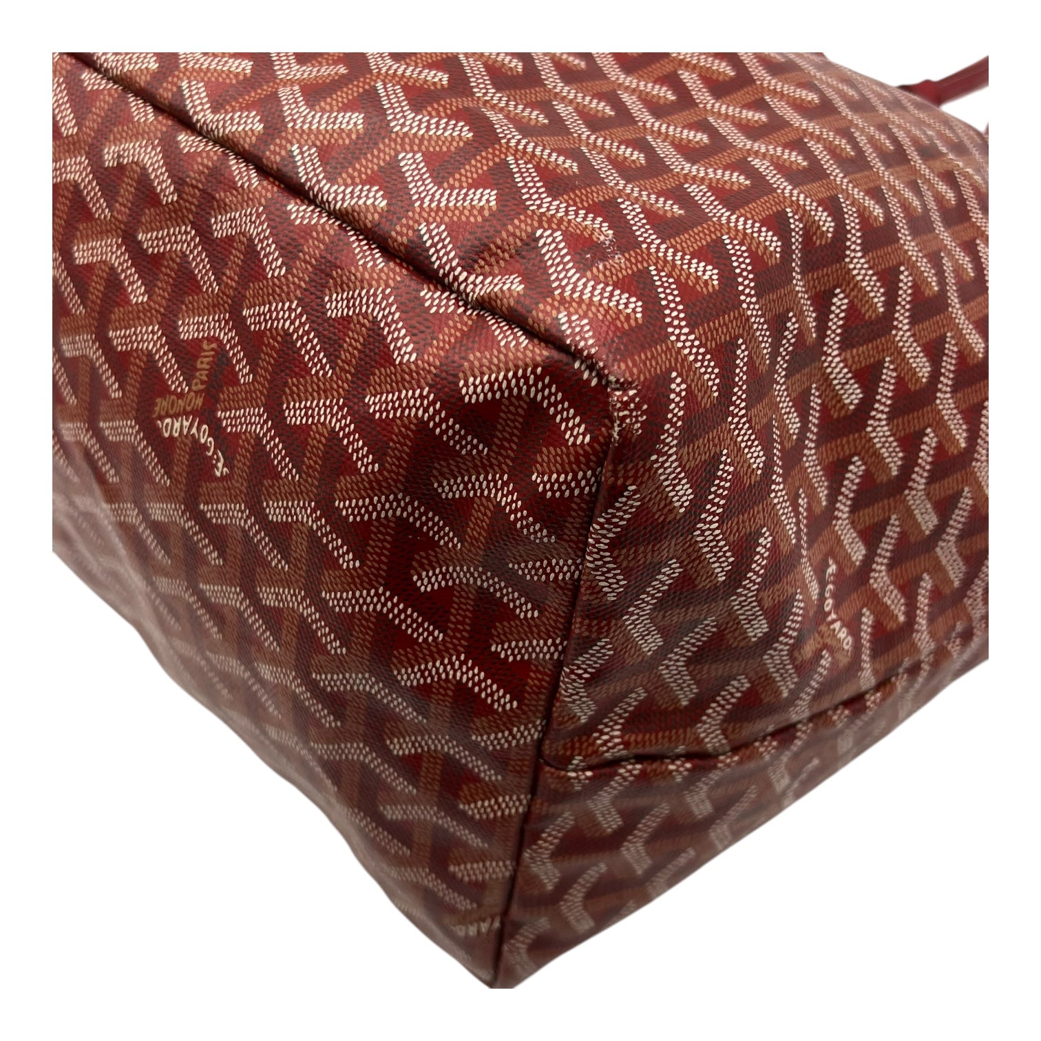 Saint Louis GM Red Tote Bag in Coated Canvas, Silver hardware - Image 13