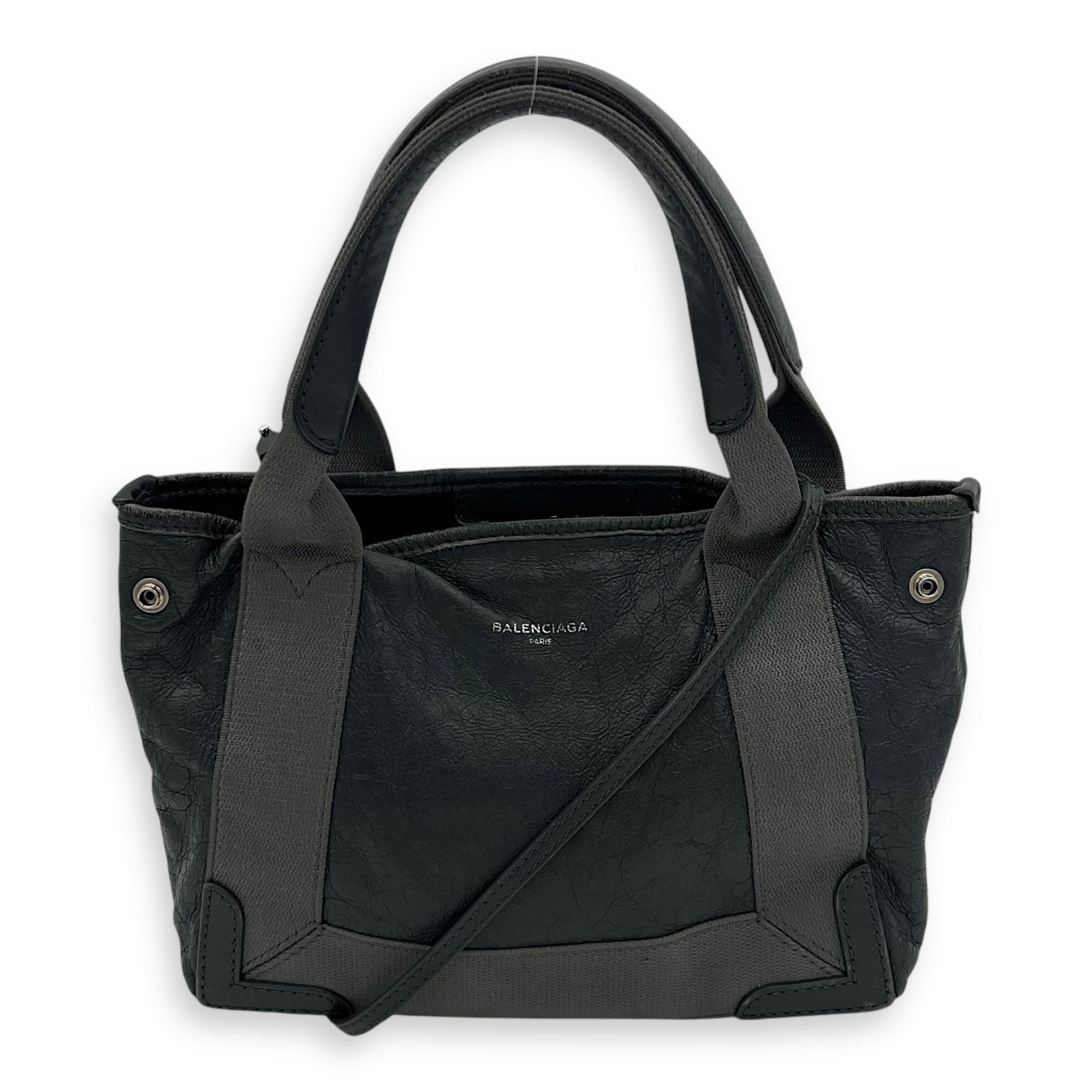 Cabas XS Grey Tote Bag in Calfskin, Silver hardware - Image 16