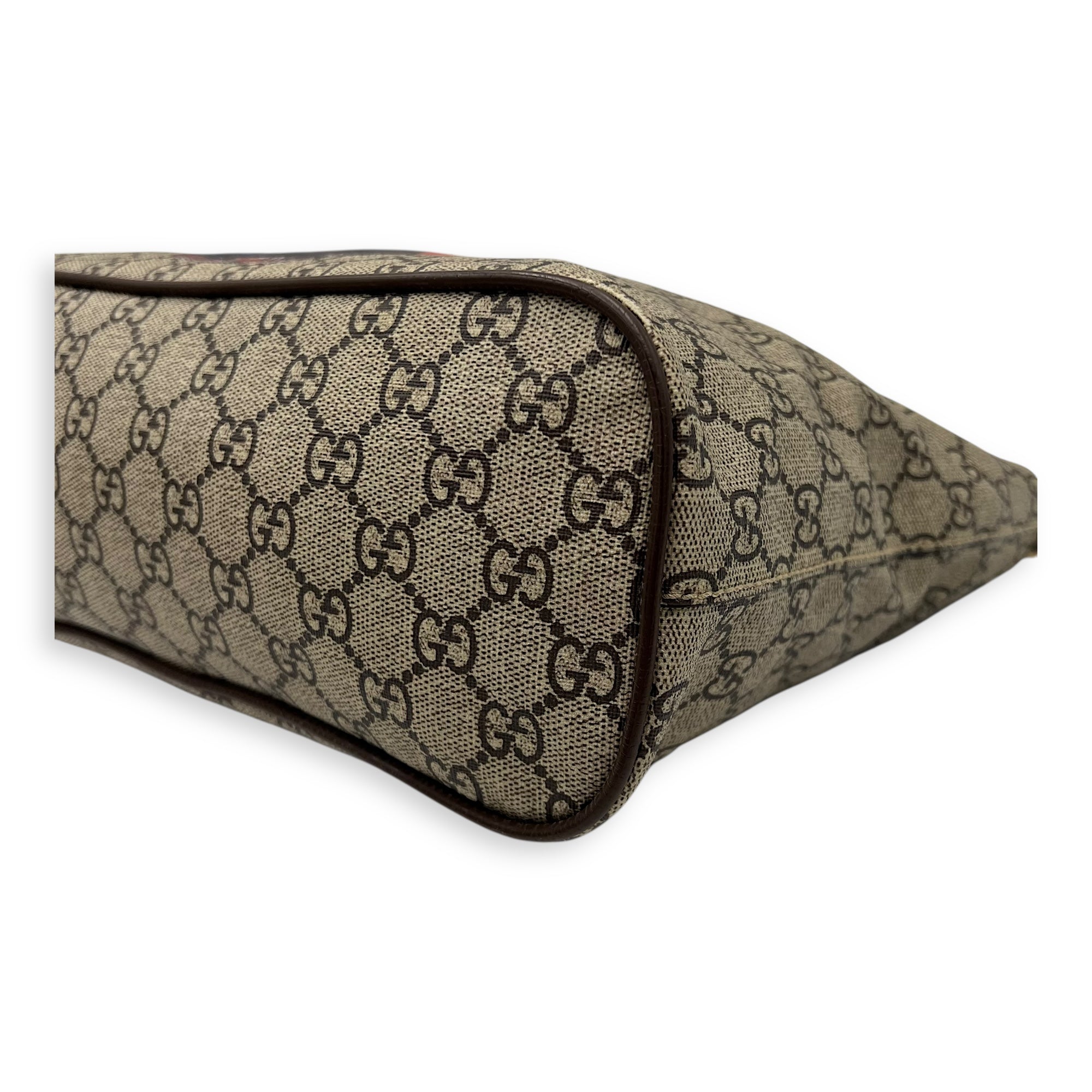 GG Supreme Mystic Cat Grey Duffle Bag in Coated Canvas, Gold hardware - Image 11