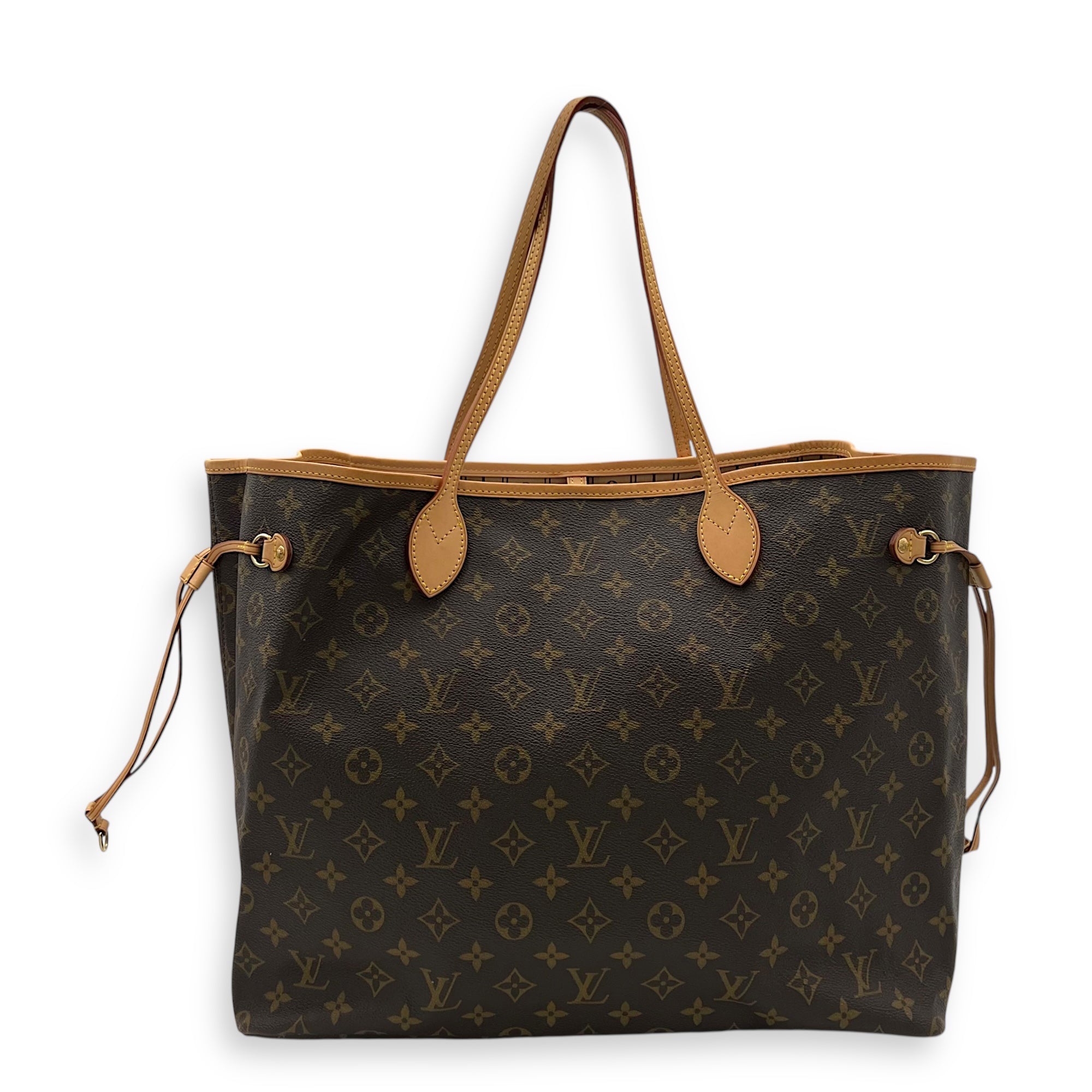 Neverfull Tote Bag GM Brown in Coated Canvas, Gold hardware - Image 3