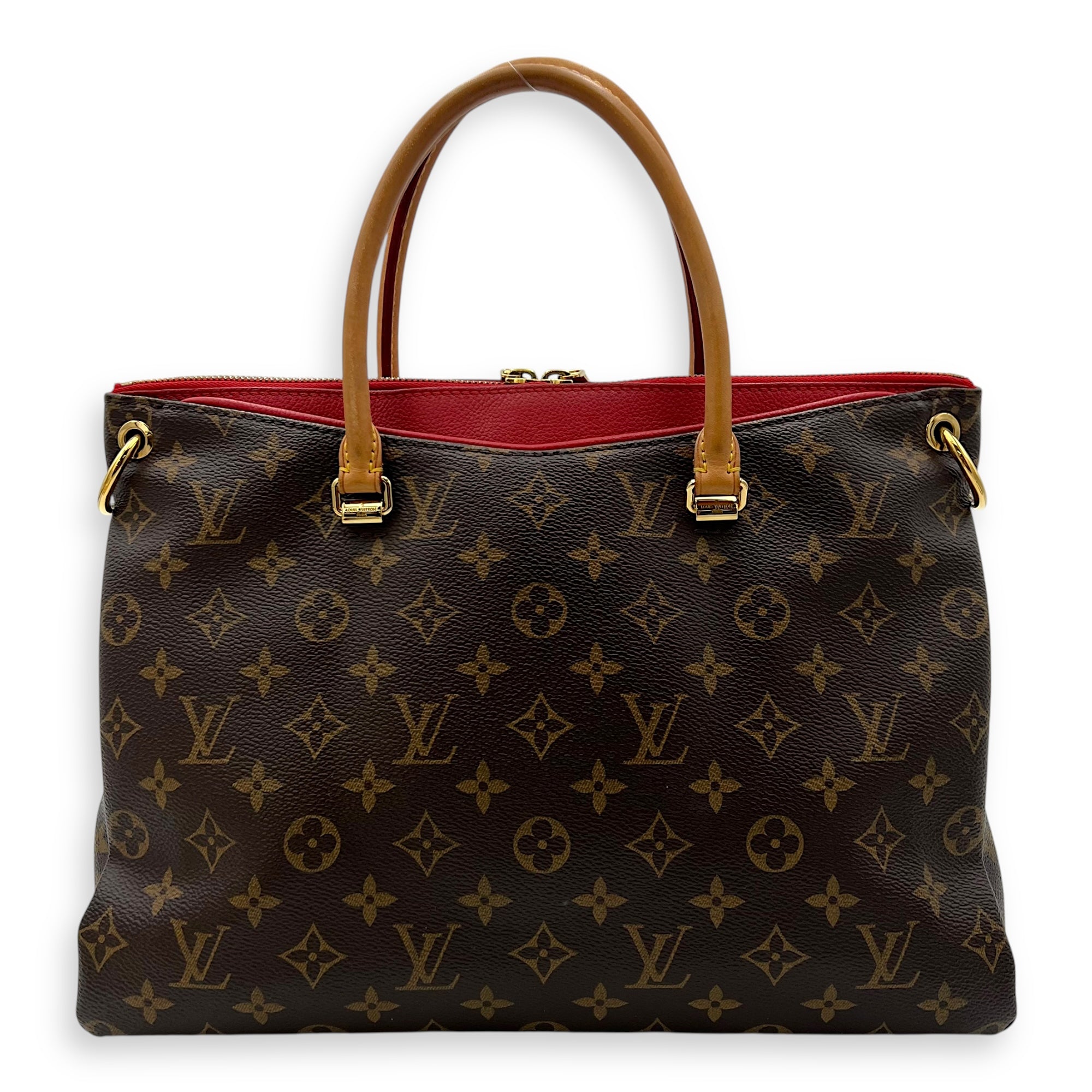 Pallas Top Handle Bag Brown in Monogram Coated Canvas, Gold hardware - Image 3