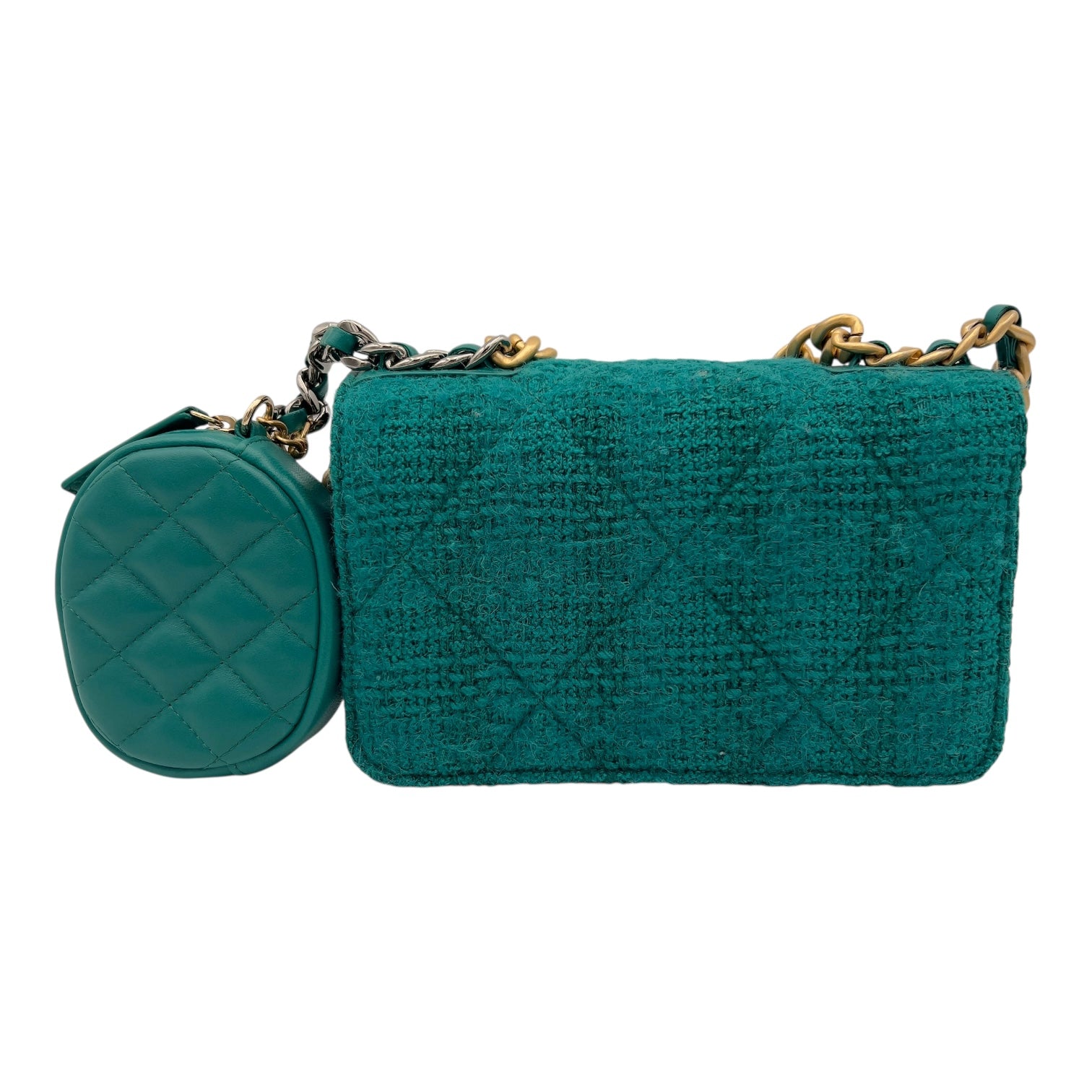 C19 Pouch Wallet On Chain in Tweed, Mixed hardware - Image 3