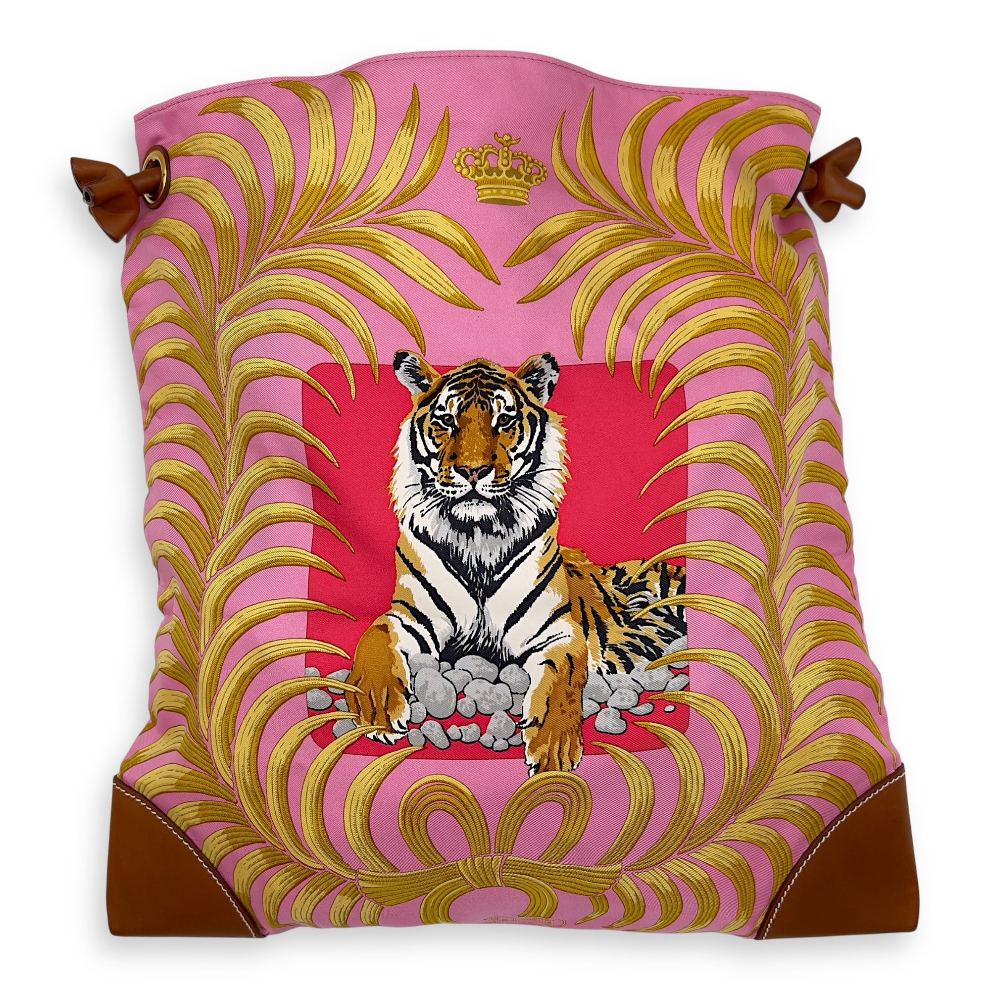 Silky City Multi-colour Tote Bag in Silk, Gold hardware - Image 3