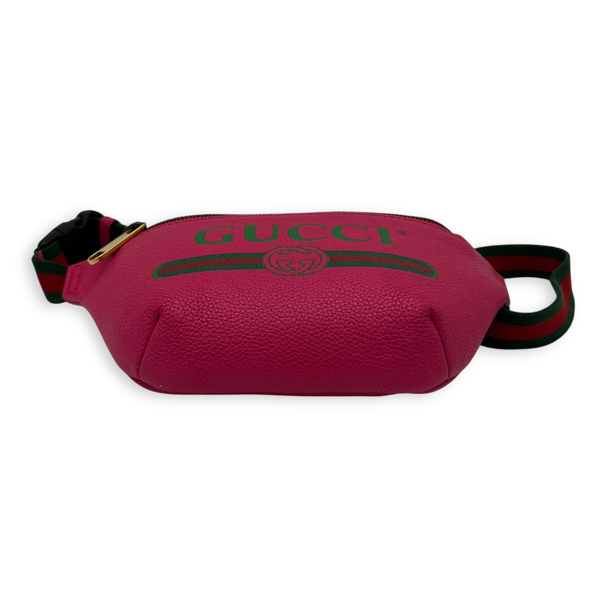 Logo Belt Bag Pink in Calfskin, Gold hardware - Image 7
