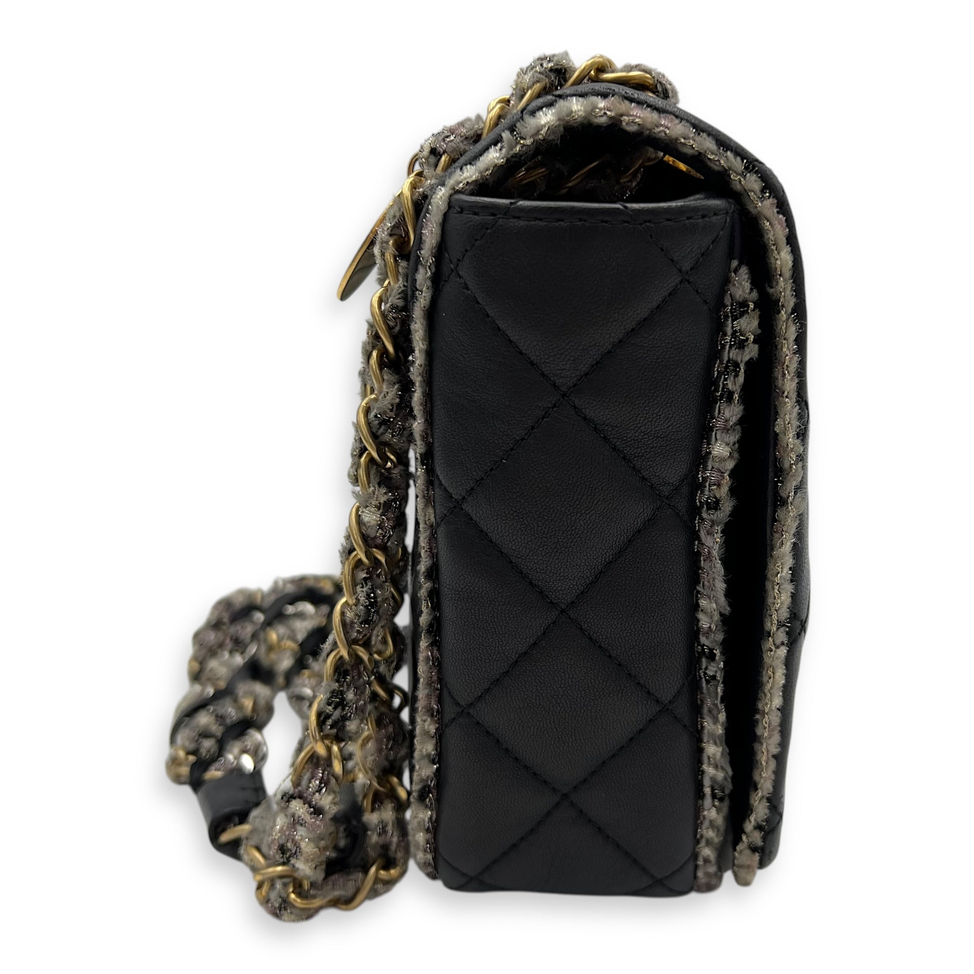 CC Crossbody Bag Black in Calfskin, Mixed hardware - Image 6