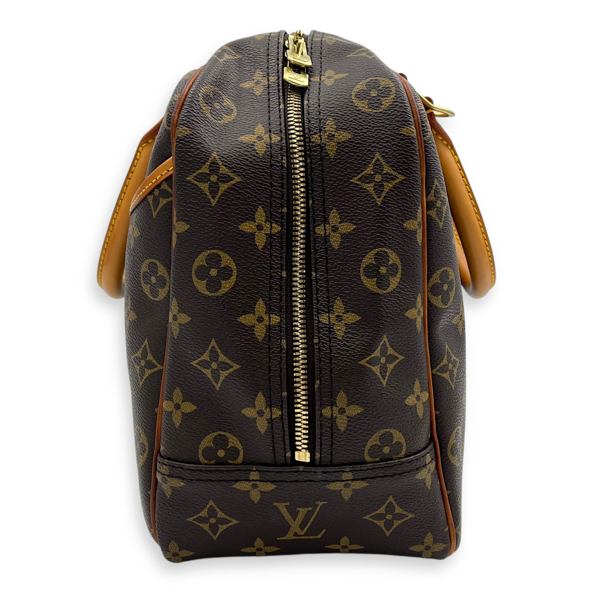 Trouville Top Handle Bag Brown in Monogram Coated Canvas, Gold hardware - Image 4