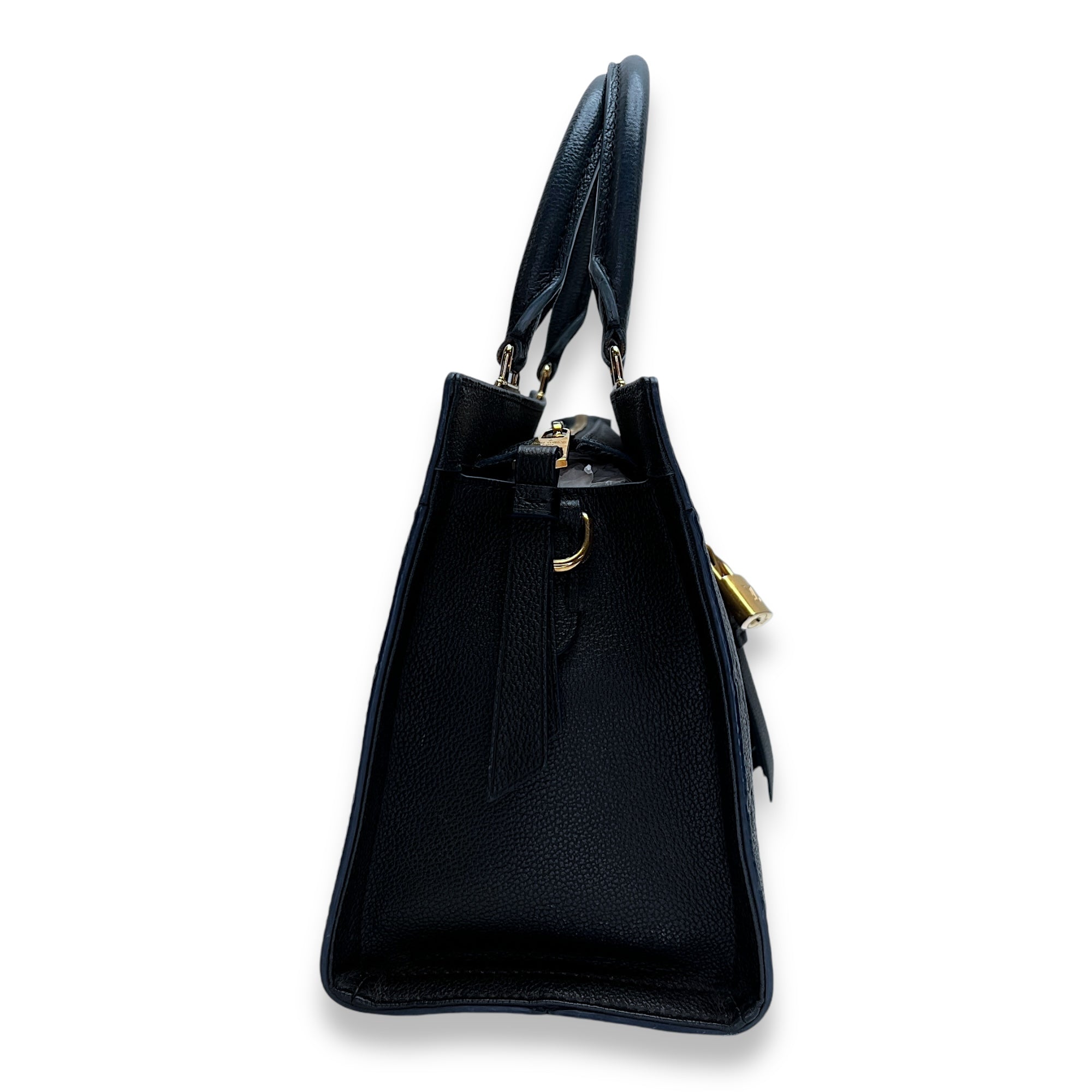 Sully PM Black Top Handle Bag in Monogram Empreinte Leather, Gold hardware - Image 5