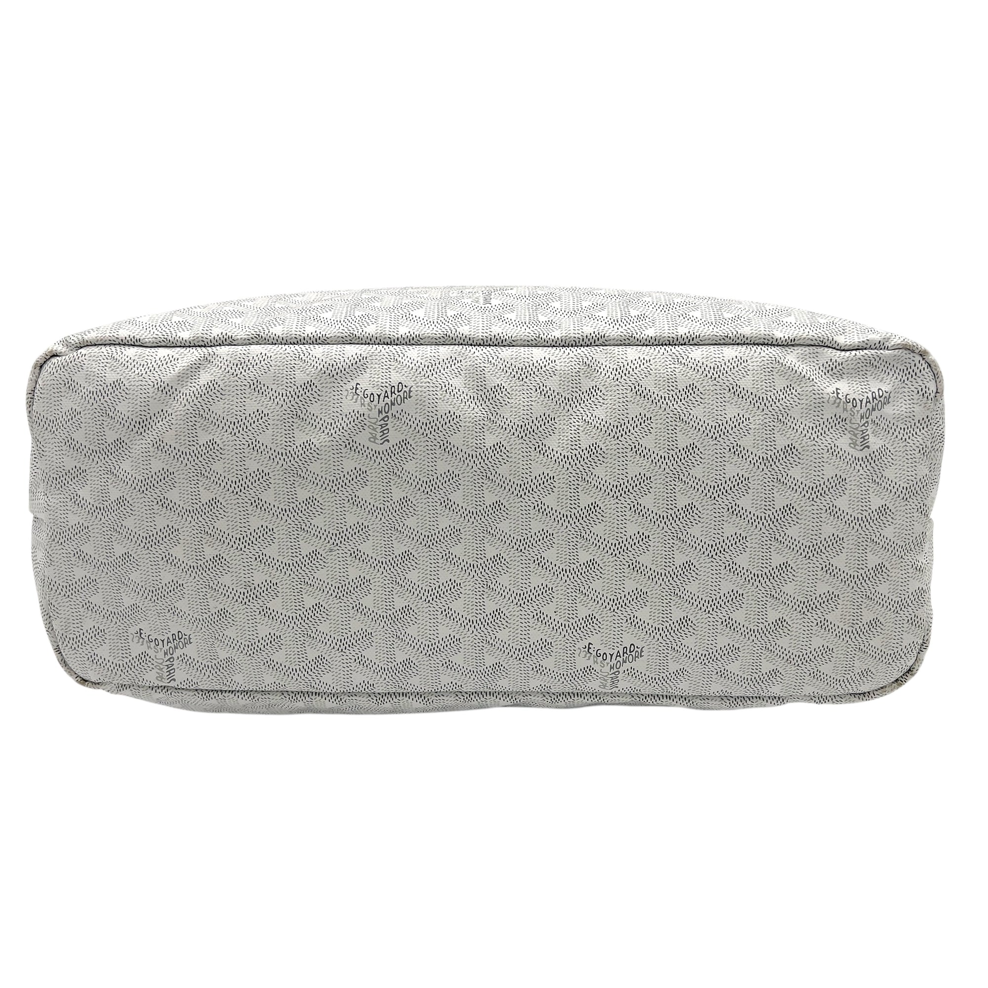 Boheme Tote Bag PM White in Coated Canvas, Silver hardware - Image 6