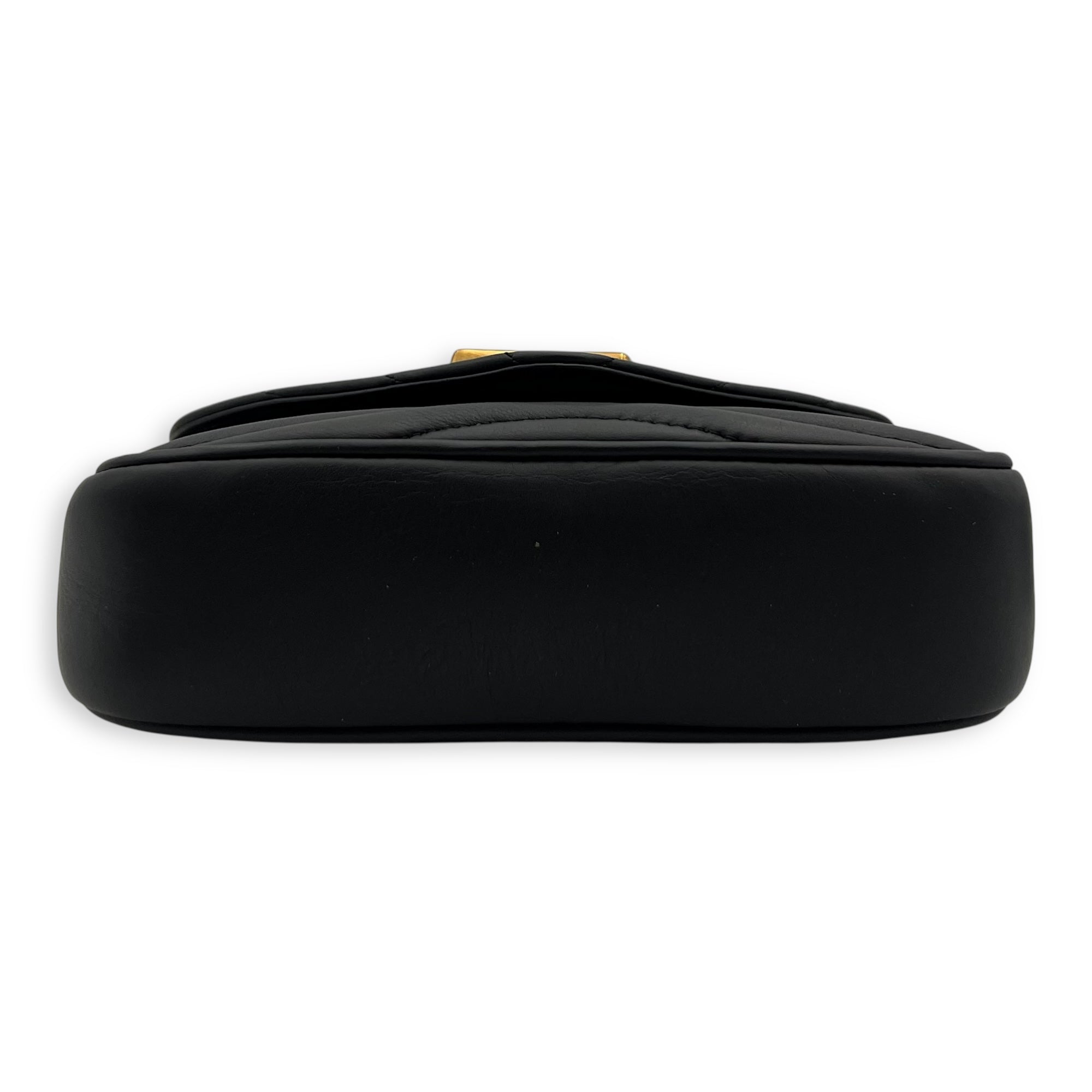 New Wave Crossbody Bag Black in Calfskin, Gold hardware - Image 6