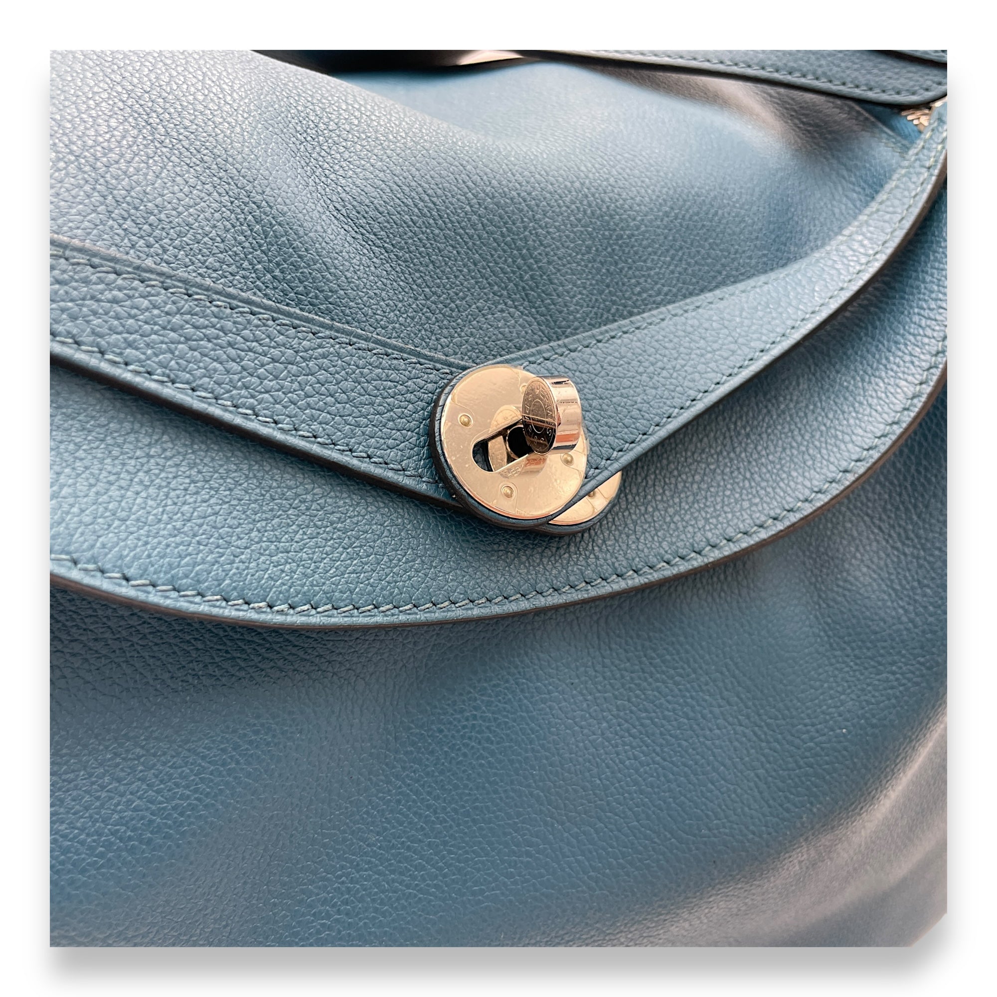 Lindy 34 Bleu Izmir in Evercolor, Palladium hardware - Image 7