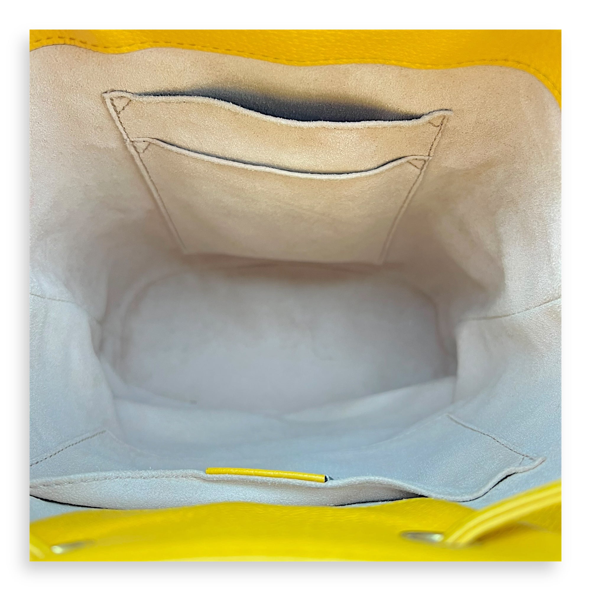 Ophidia Bucket Bag Yellow in Coated Canvas, Gold hardware - Image 7