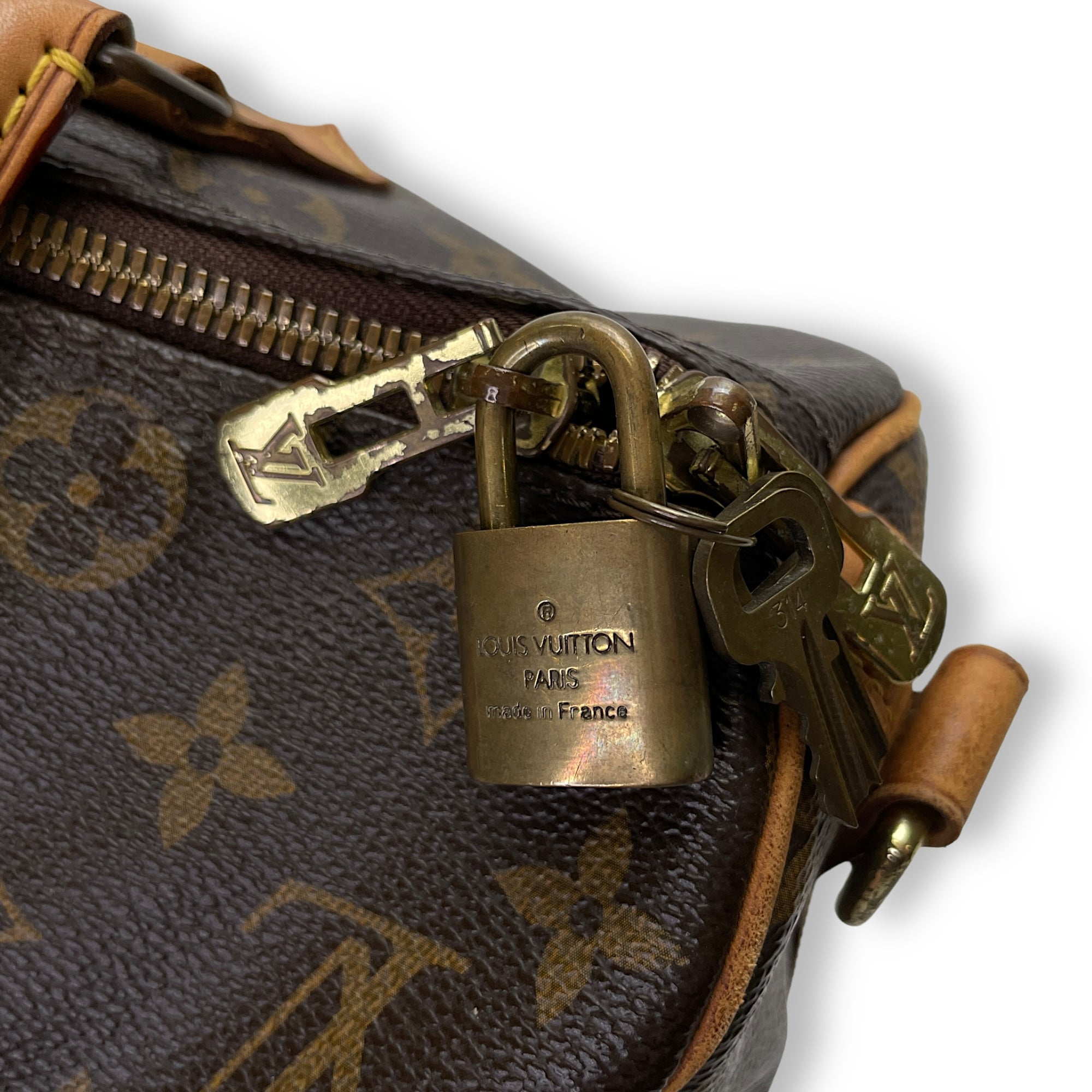 Speedy Bandouliere 30 Brown Top Handle Bag in Monogram Coated Canvas, Gold hardware - Image 8