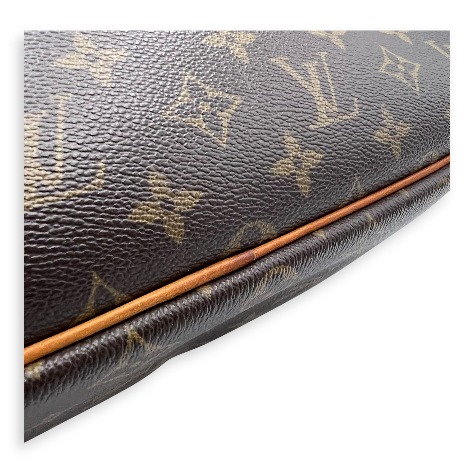 Trouville PM Brown Top Handle Bag in Monogram Coated Canvas, Gold hardware - Image 8