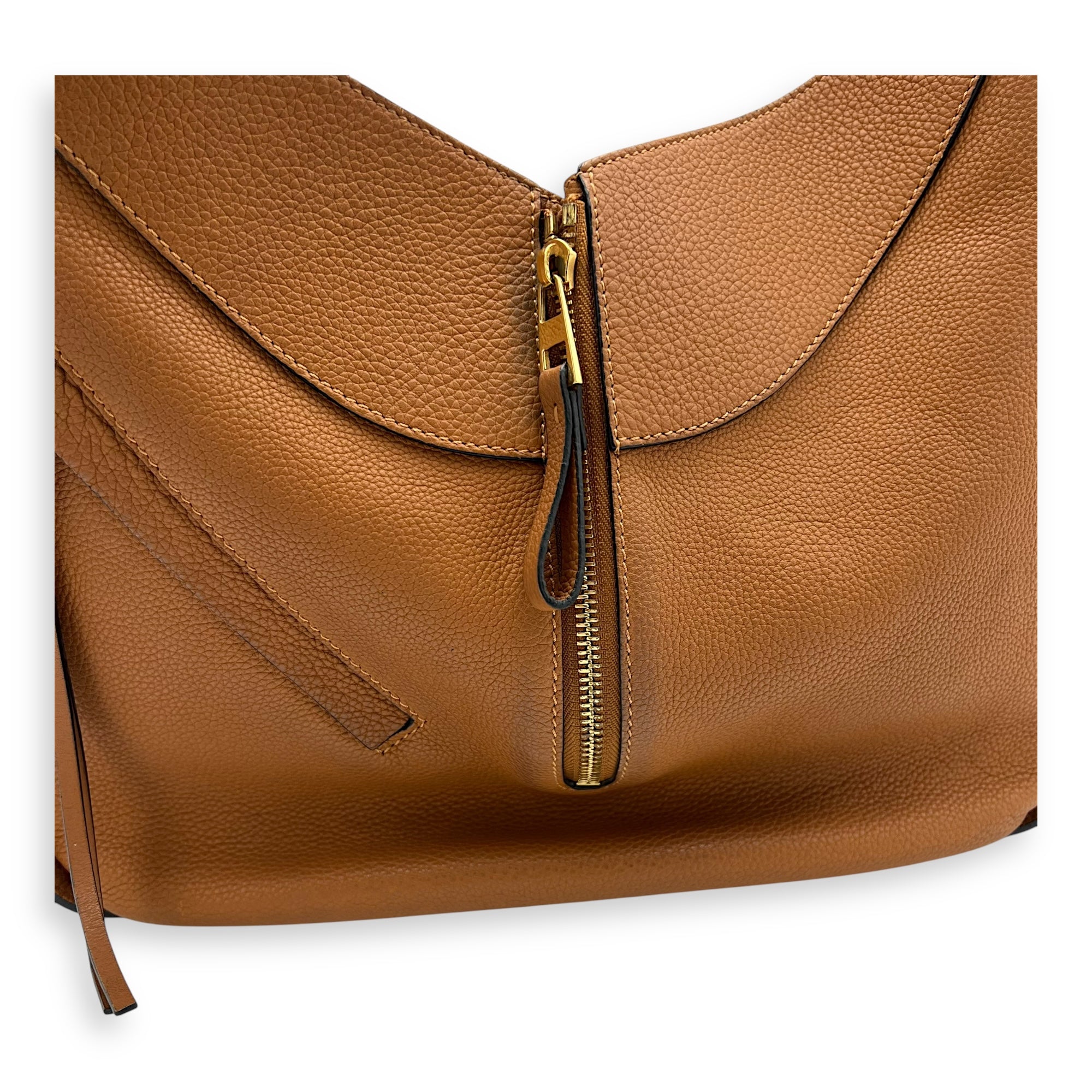 Hammock Medium Brown Shoulder Bag in Calfskin, Gold hardware - Image 12