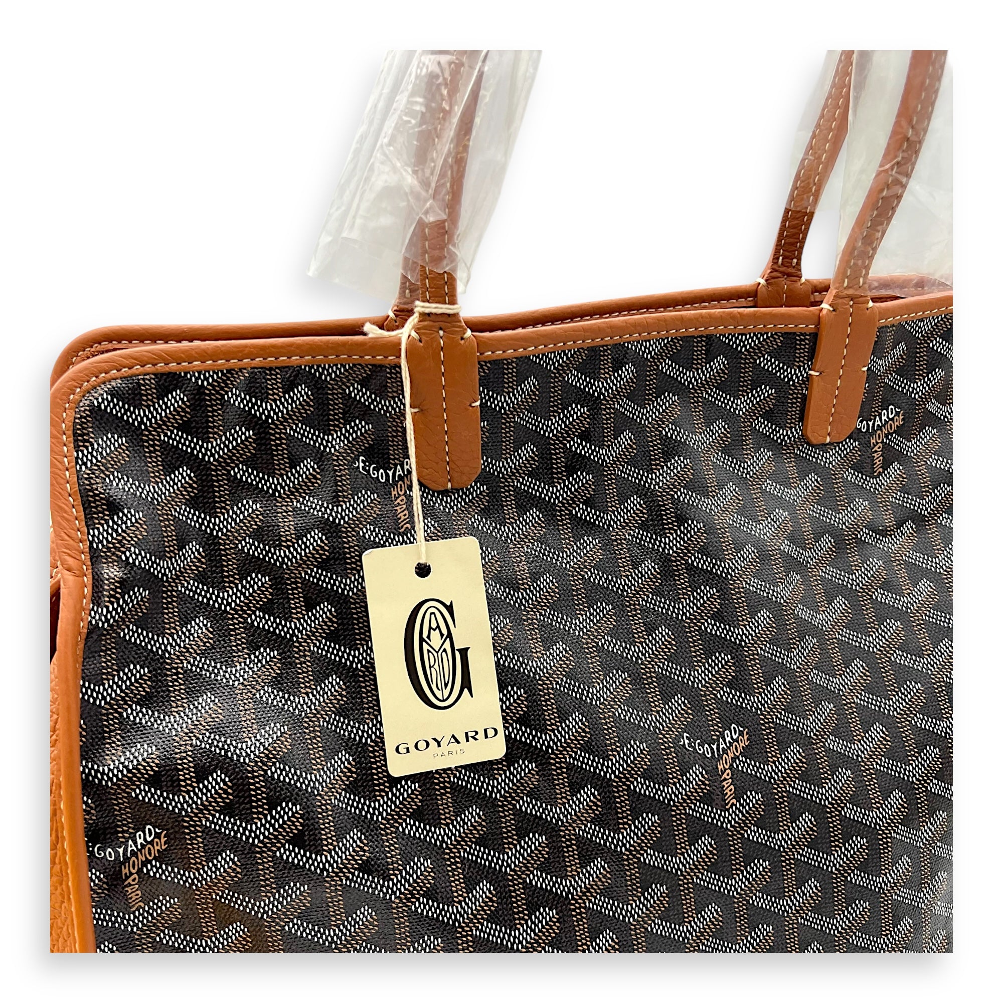 Hardy PM Brown Tote Bag in Coated Canvas, Silver hardware - Image 8