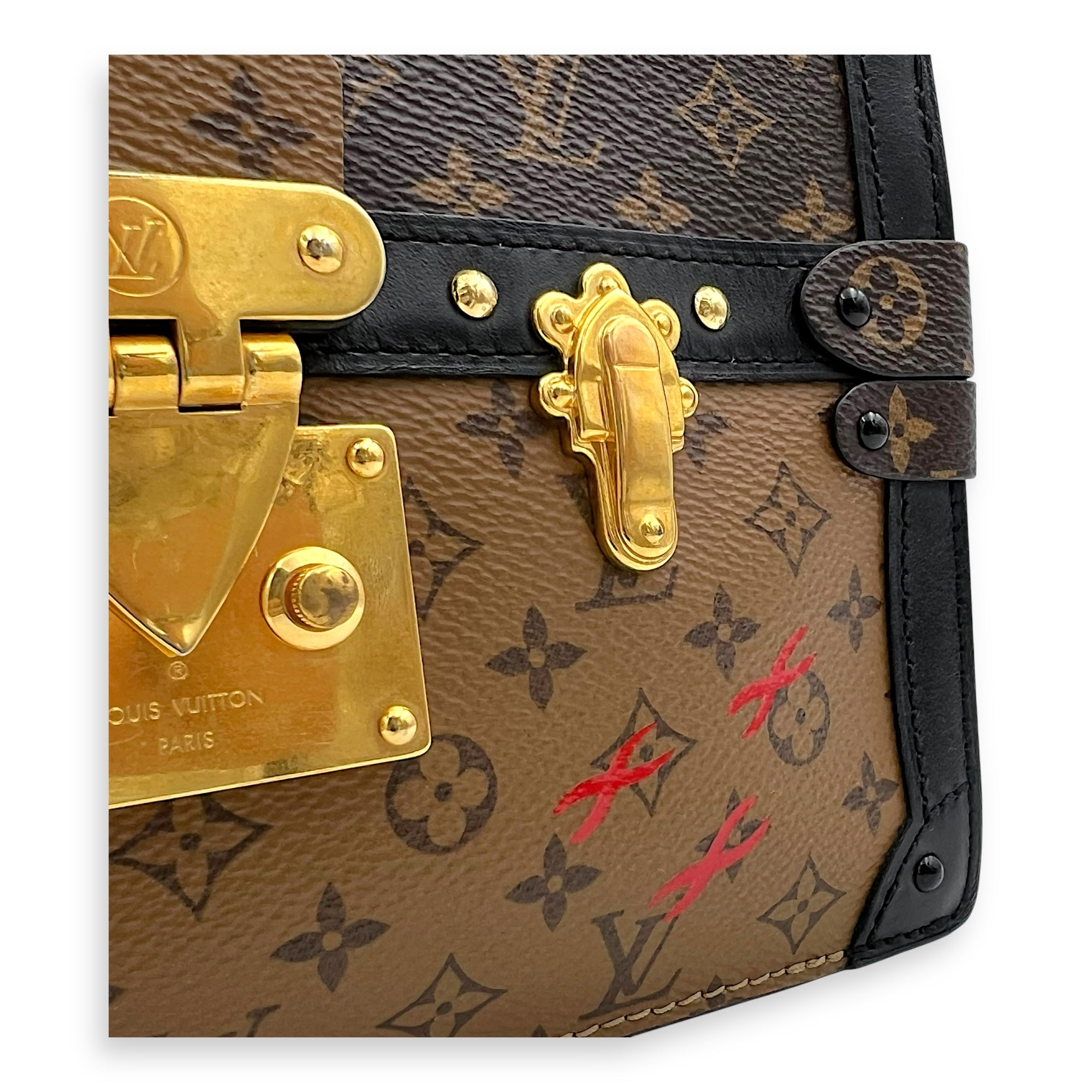 Trunk Trunk Clutch 2 Way Brown in Monogram Coated Canvas, Gold hardware - Image 7