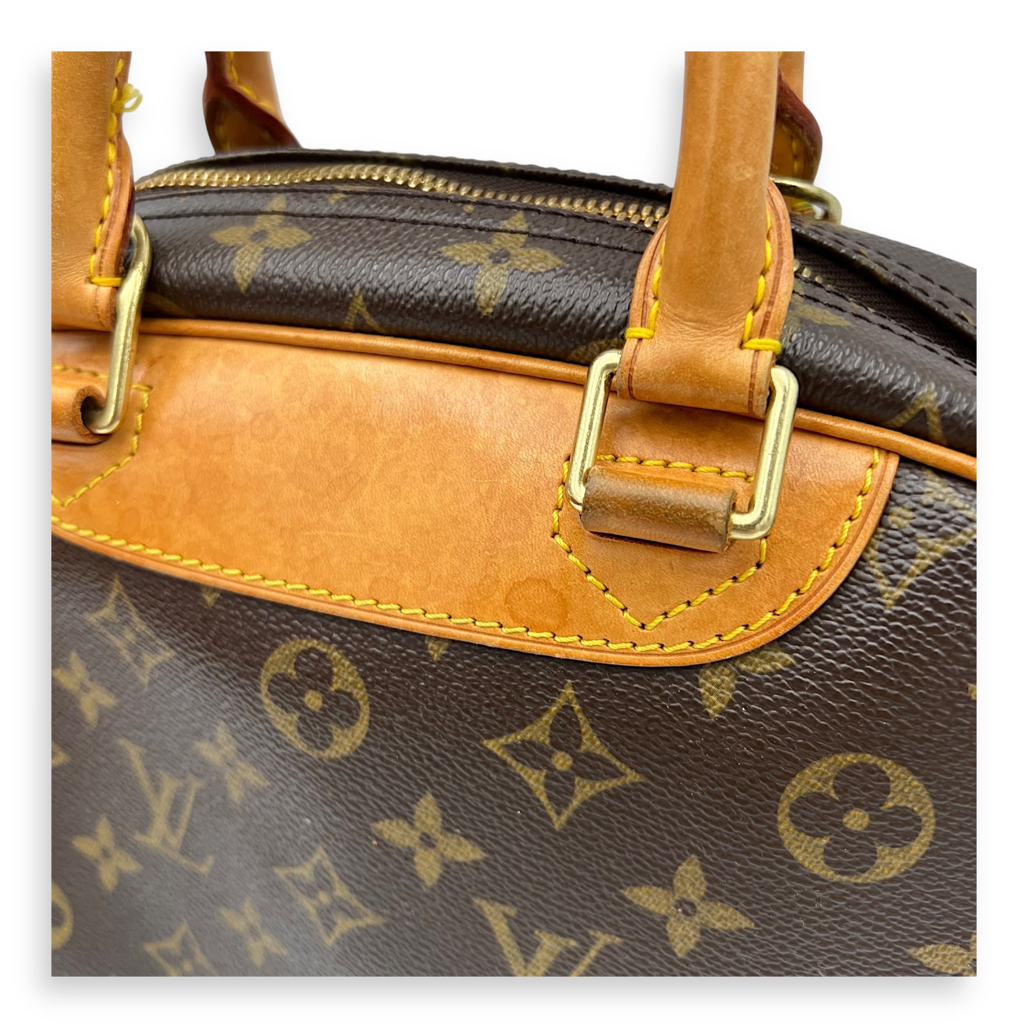 Trouville Top Handle Bag Brown in Monogram Coated Canvas, Gold hardware - Image 8