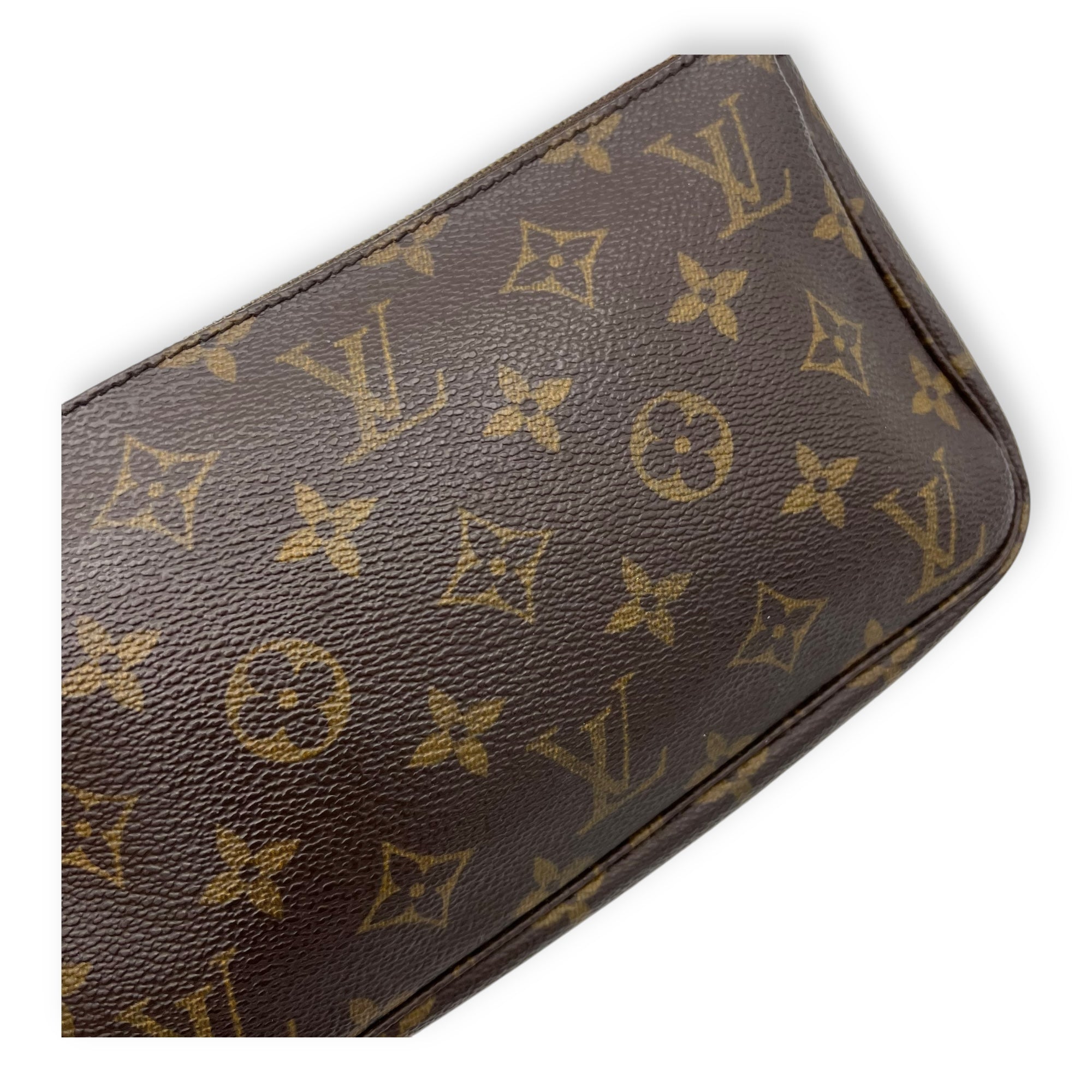 Pochette Accessoires Shoulder Bag Brown in Monogram Coated Canvas, Gold hardware - Image 9