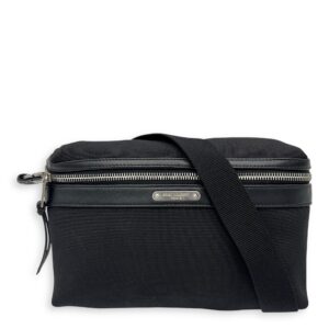 City Belt Bag Black in Canvas, Silver hardware