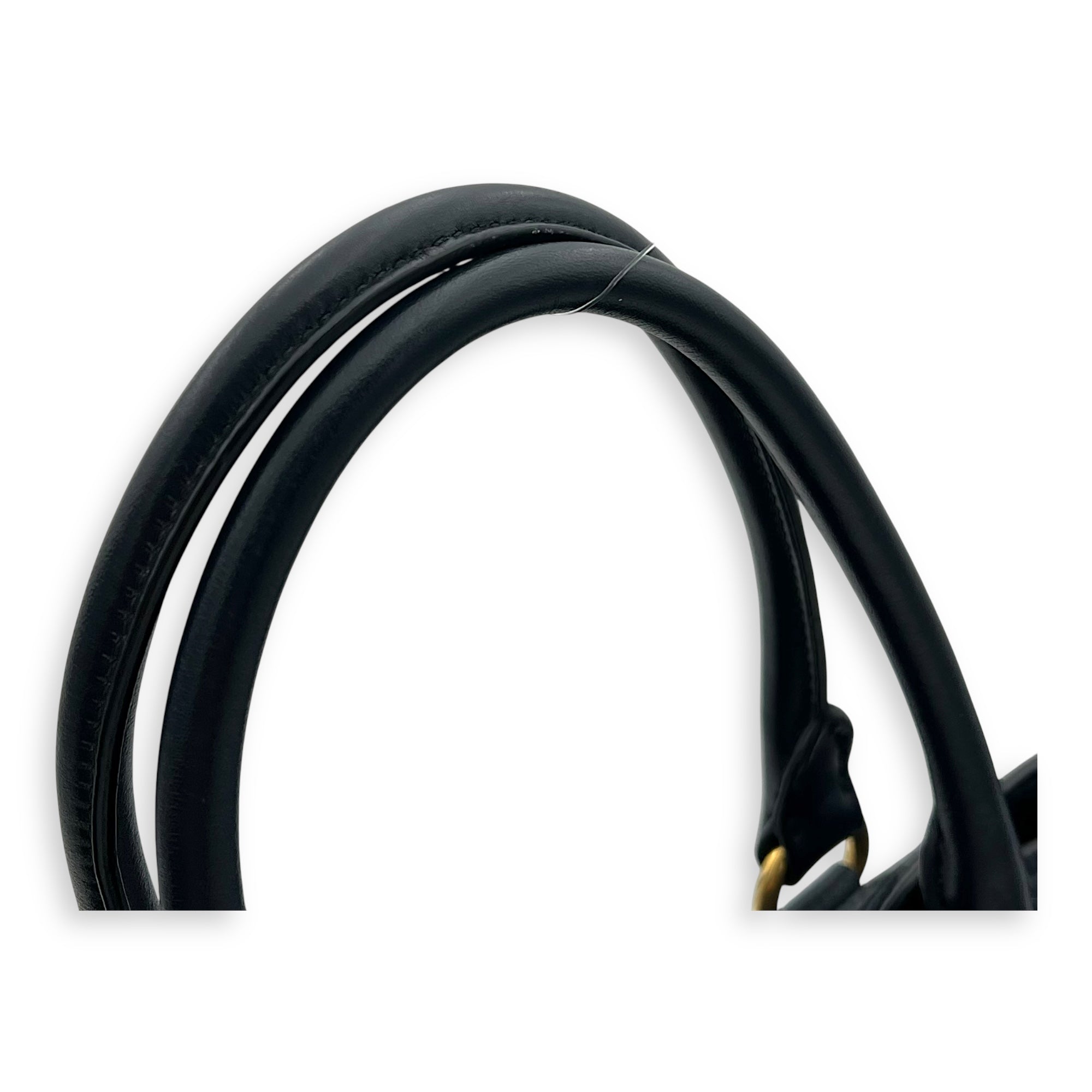 2 way bag Top Handle Bag Blue in Calfskin, Gold hardware - Image 9