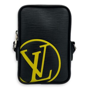 Danube Crossbody Bag Black in Epi Leather, Silver hardware